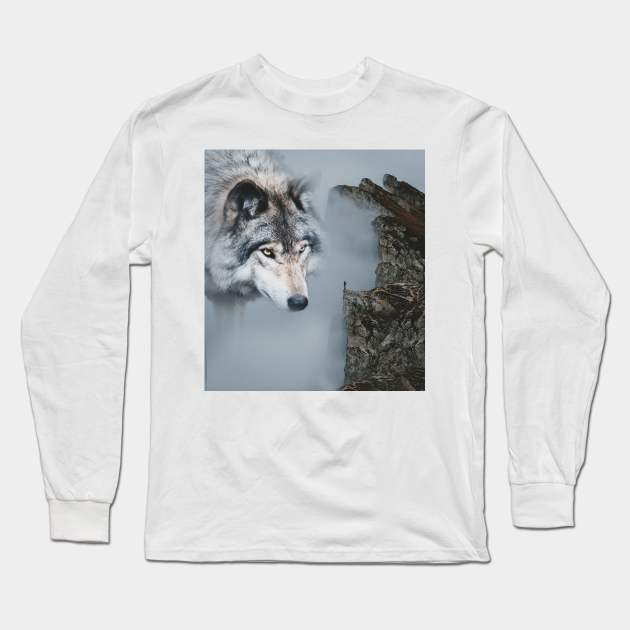 The Wolf Sees You Long Sleeve T-Shirt by sherifarts